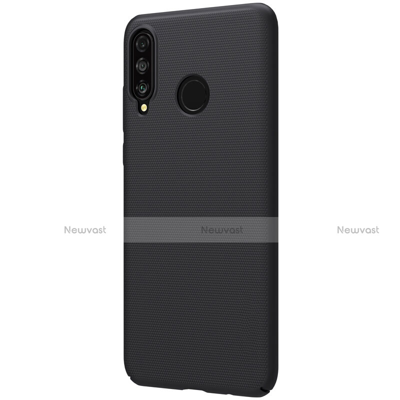 Hard Rigid Plastic Matte Finish Case Back Cover M02 for Huawei P30 Lite Black