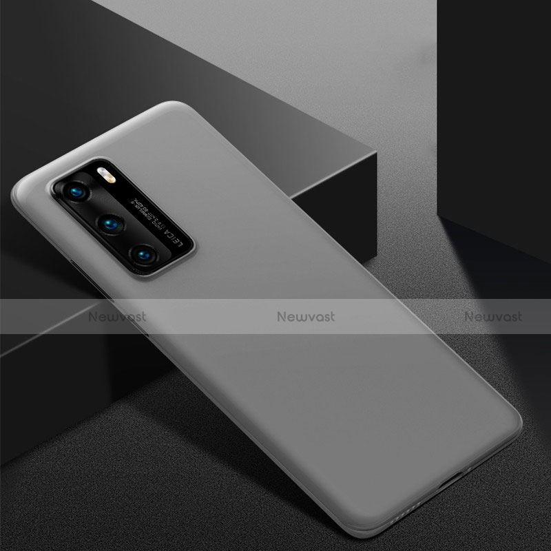 Hard Rigid Plastic Matte Finish Case Back Cover M02 for Huawei P40 Gray