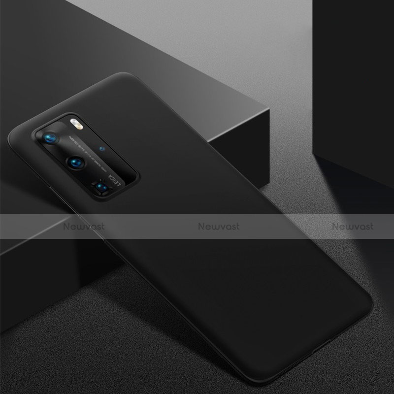 Hard Rigid Plastic Matte Finish Case Back Cover M02 for Huawei P40 Pro Black