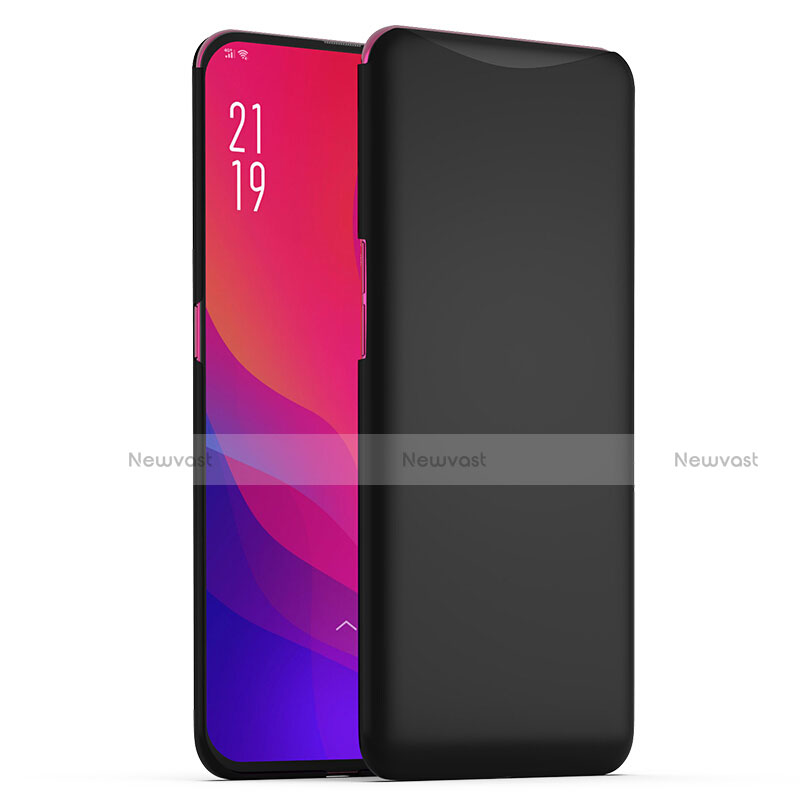 Hard Rigid Plastic Matte Finish Case Back Cover M02 for Oppo Find X Black