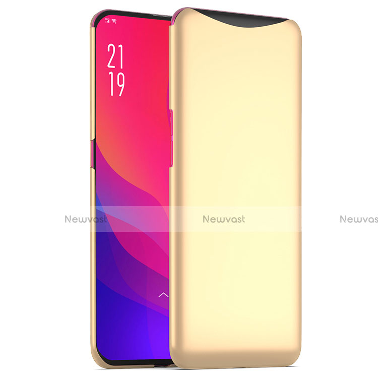 Hard Rigid Plastic Matte Finish Case Back Cover M02 for Oppo Find X Gold