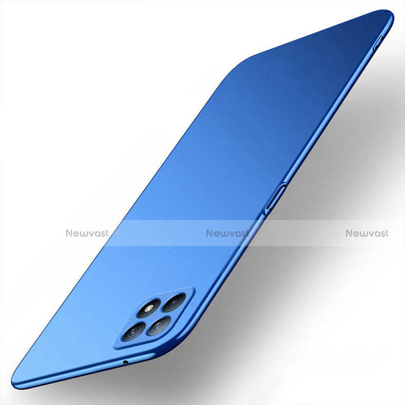 Hard Rigid Plastic Matte Finish Case Back Cover M02 for Oppo Reno4 SE 5G Blue