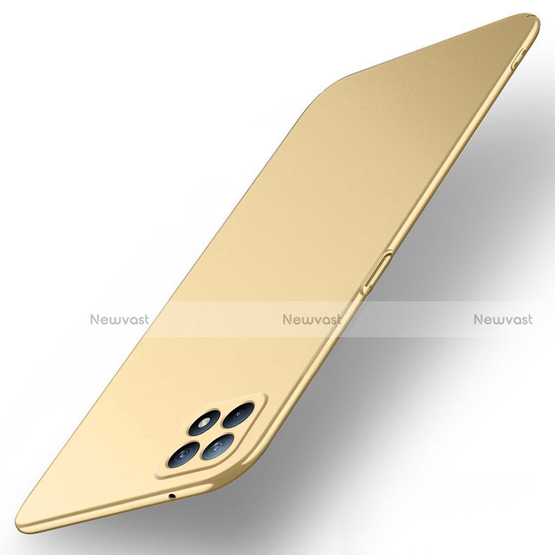 Hard Rigid Plastic Matte Finish Case Back Cover M02 for Oppo Reno4 SE 5G Gold