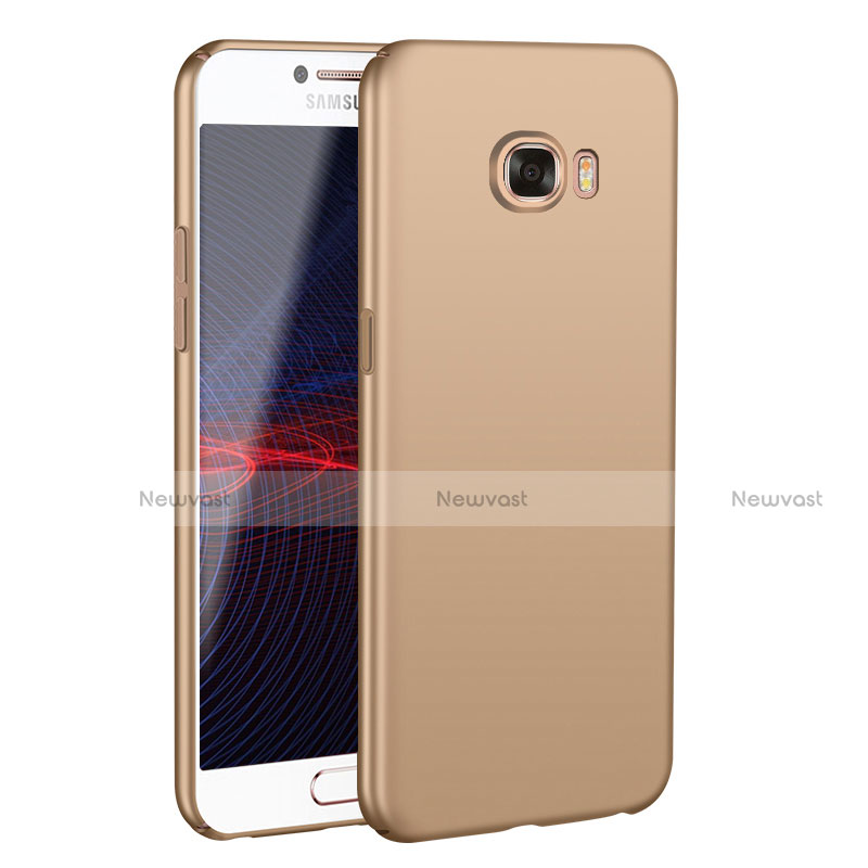 Hard Rigid Plastic Matte Finish Case Back Cover M02 for Samsung Galaxy C5 SM-C5000 Gold