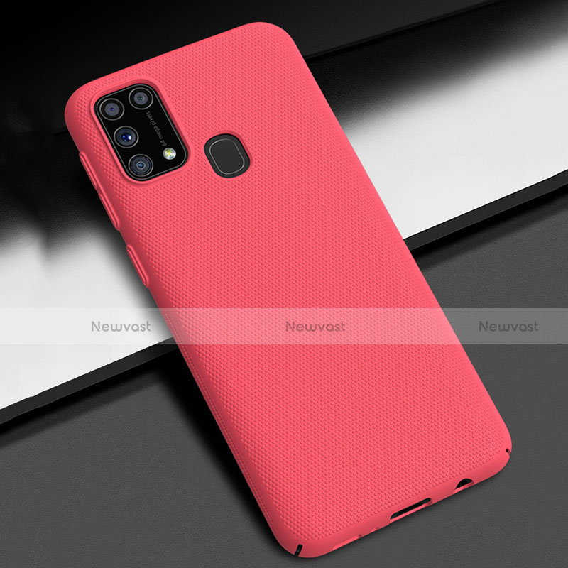 Hard Rigid Plastic Matte Finish Case Back Cover M02 for Samsung Galaxy M31 Red