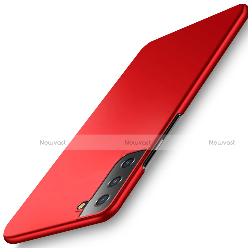 Hard Rigid Plastic Matte Finish Case Back Cover M02 for Samsung Galaxy S21 5G Red