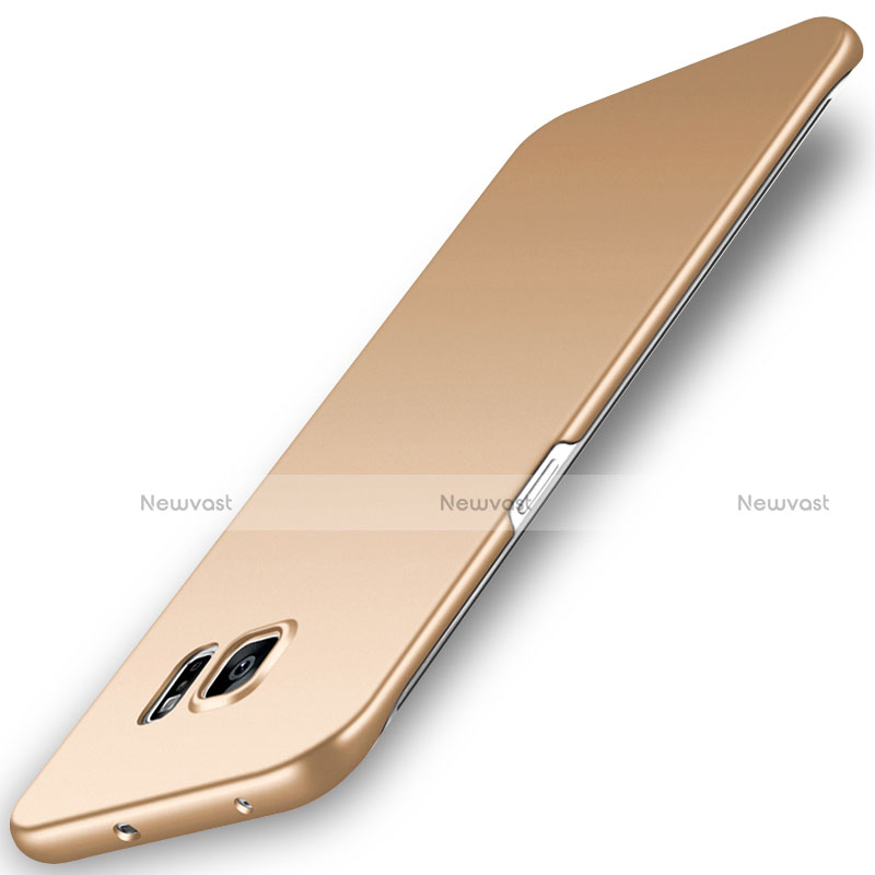 Hard Rigid Plastic Matte Finish Case Back Cover M02 for Samsung Galaxy S6 Edge SM-G925 Gold