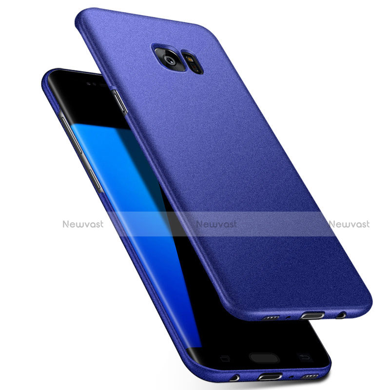 Hard Rigid Plastic Matte Finish Case Back Cover M02 for Samsung Galaxy S7 Edge G935F Blue