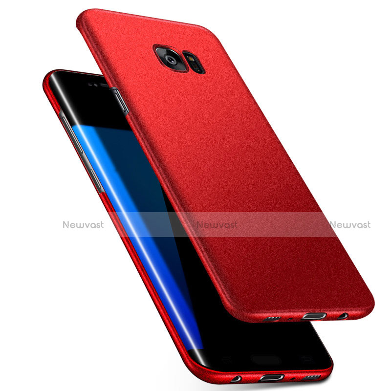 Hard Rigid Plastic Matte Finish Case Back Cover M02 for Samsung Galaxy S7 Edge G935F Red