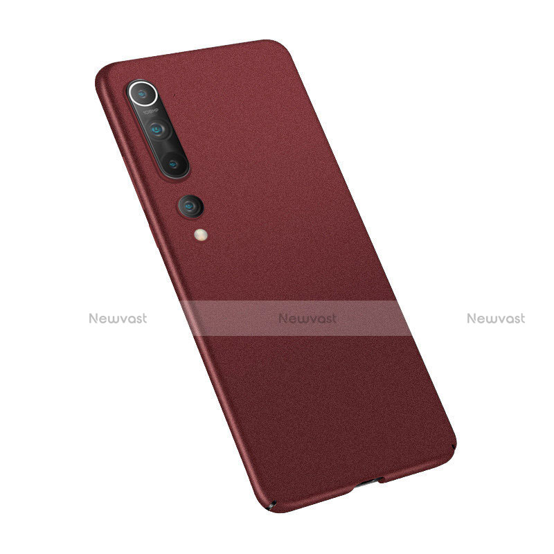 Hard Rigid Plastic Matte Finish Case Back Cover M02 for Xiaomi Mi 10 Red Wine