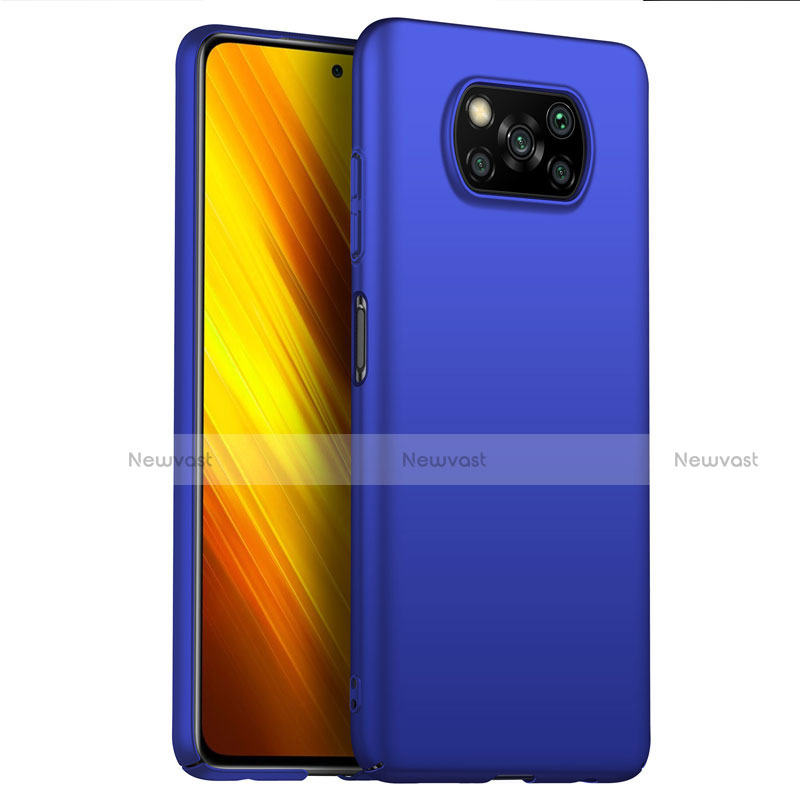 Hard Rigid Plastic Matte Finish Case Back Cover M02 for Xiaomi Poco X3 Pro Blue