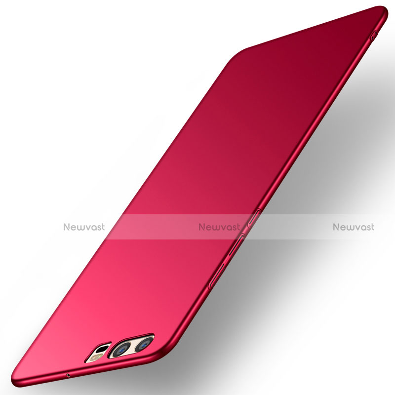 Hard Rigid Plastic Matte Finish Case Back Cover M03 for Huawei P10 Red