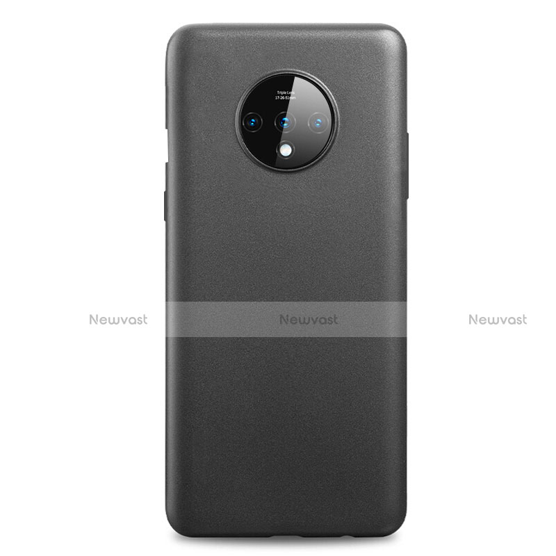 Hard Rigid Plastic Matte Finish Case Back Cover M03 for OnePlus 7T Black