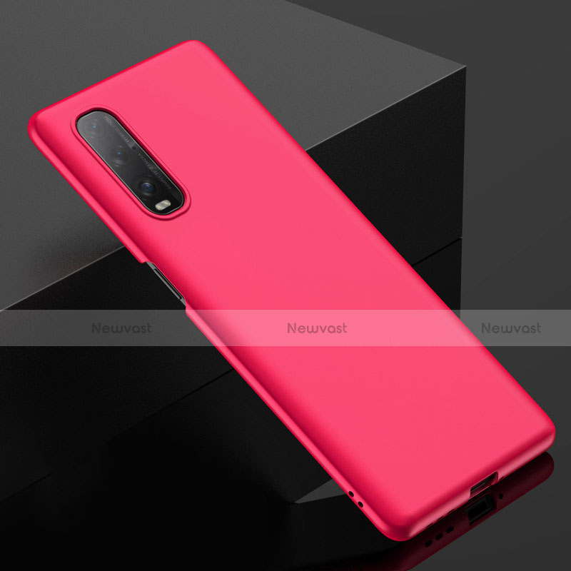 Hard Rigid Plastic Matte Finish Case Back Cover M03 for Oppo Find X2 Red