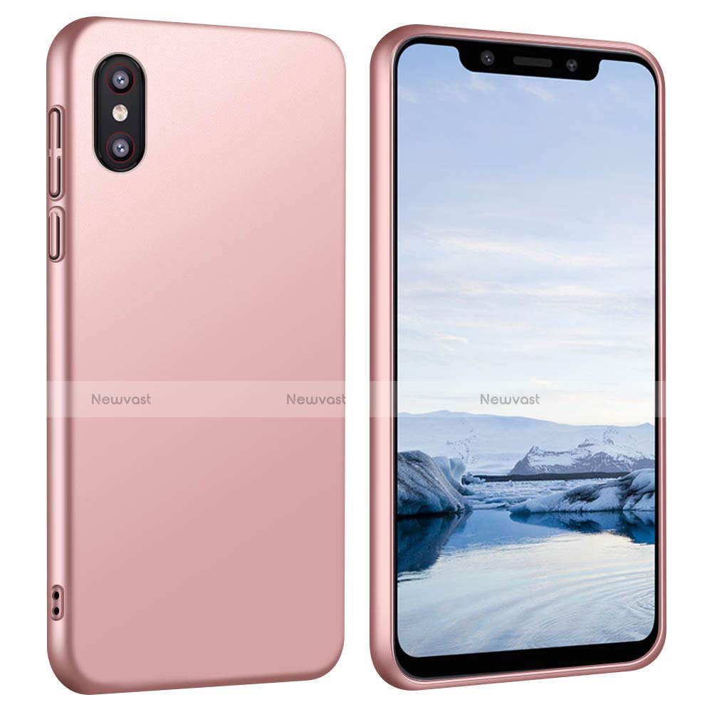 Hard Rigid Plastic Matte Finish Case Back Cover M03 for Xiaomi Mi 8 Pro Global Version Rose Gold