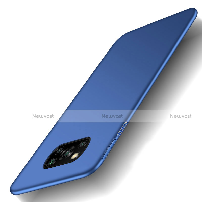 Hard Rigid Plastic Matte Finish Case Back Cover M03 for Xiaomi Poco X3 Blue