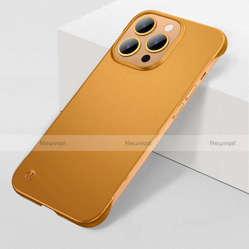 Hard Rigid Plastic Matte Finish Case Back Cover M04 for Apple iPhone 15 Pro Gold