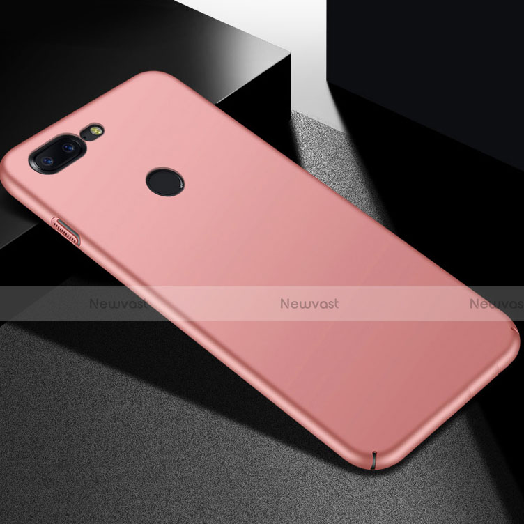 Hard Rigid Plastic Matte Finish Case Back Cover M05 for OnePlus 5T A5010 Rose Gold