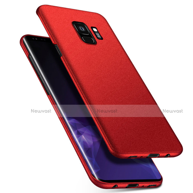 Hard Rigid Plastic Matte Finish Case Back Cover M08 for Samsung Galaxy S9 Red