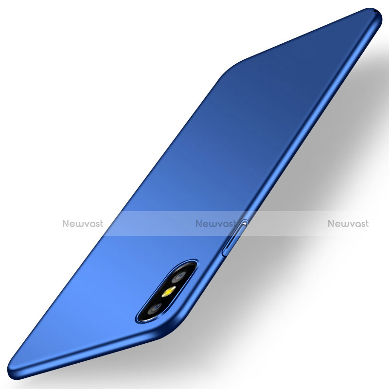 Hard Rigid Plastic Matte Finish Case Back Cover M15 for Apple iPhone Xs Max Blue