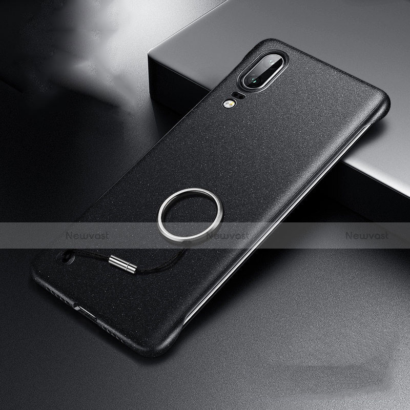 Hard Rigid Plastic Matte Finish Case Back Cover P01 for Huawei P20 Black