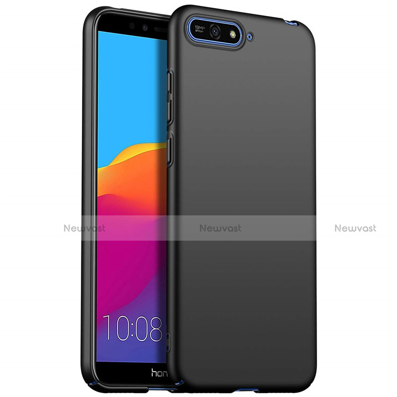 Hard Rigid Plastic Matte Finish Case Back Cover P01 for Huawei Y6 Prime (2018) Black