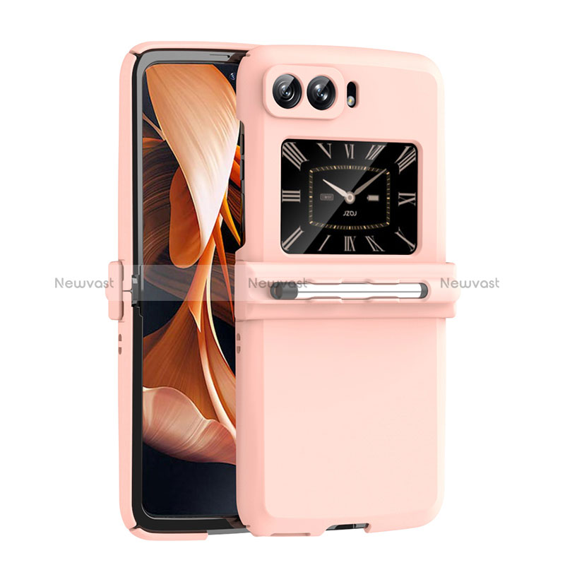 Hard Rigid Plastic Matte Finish Case Back Cover P01 for Motorola Moto RAZR (2022) 5G Rose Gold