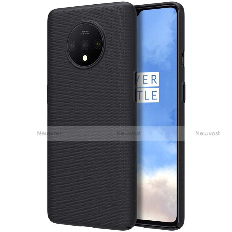 Hard Rigid Plastic Matte Finish Case Back Cover P01 for OnePlus 7T Black