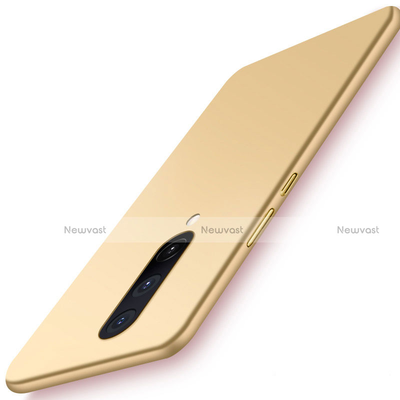 Hard Rigid Plastic Matte Finish Case Back Cover P01 for OnePlus 8 Gold