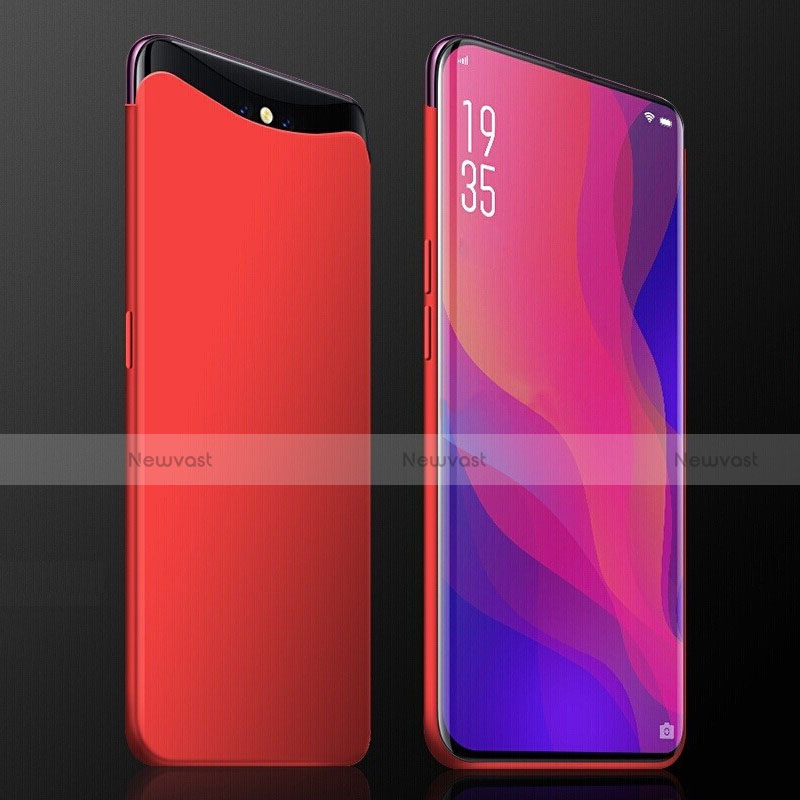 Hard Rigid Plastic Matte Finish Case Back Cover P01 for Oppo Find X Red