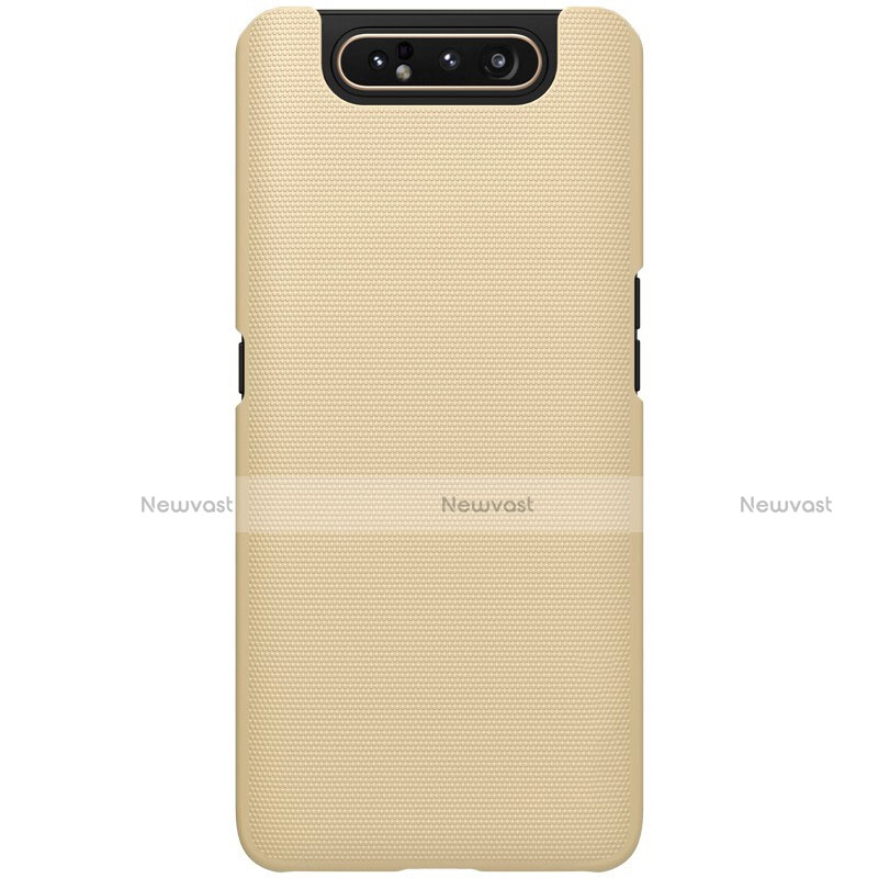 Hard Rigid Plastic Matte Finish Case Back Cover P01 for Samsung Galaxy A90 4G Gold