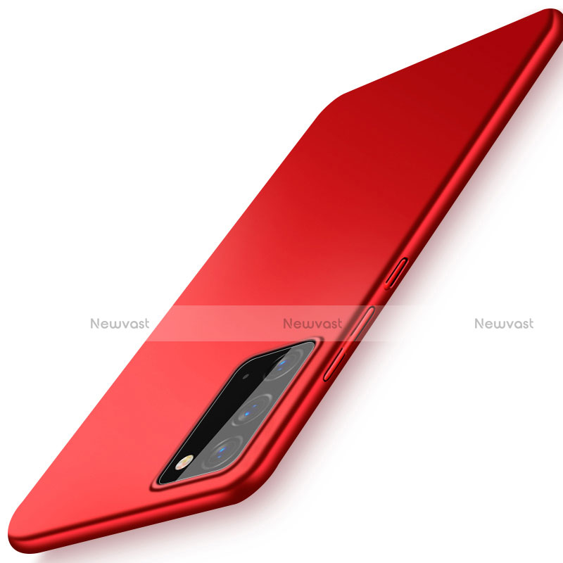 Hard Rigid Plastic Matte Finish Case Back Cover P01 for Samsung Galaxy Note 20 5G Red