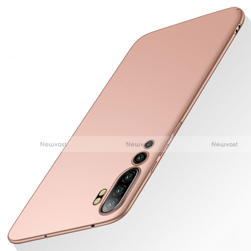 Hard Rigid Plastic Matte Finish Case Back Cover P01 for Xiaomi Mi Note 10 Pro Rose Gold