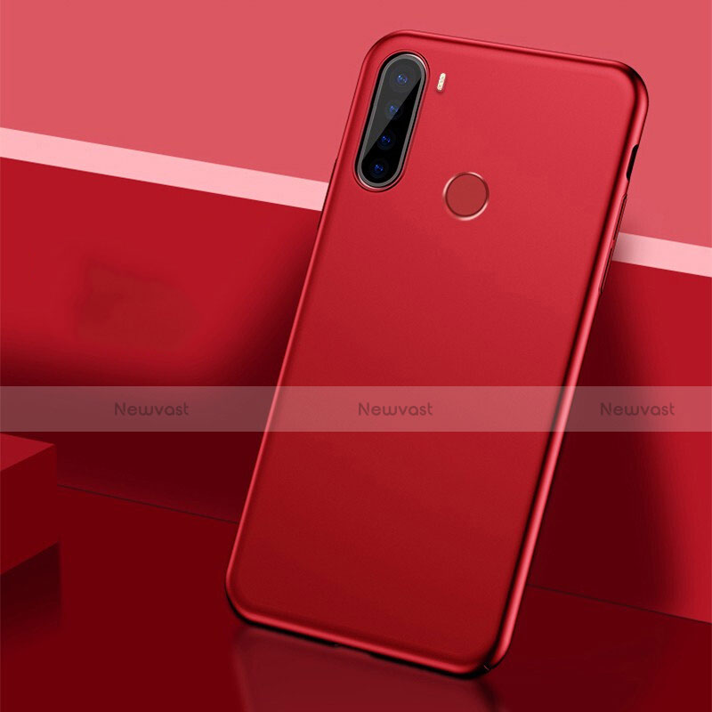 Hard Rigid Plastic Matte Finish Case Back Cover P01 for Xiaomi Redmi Note 8 (2021) Red