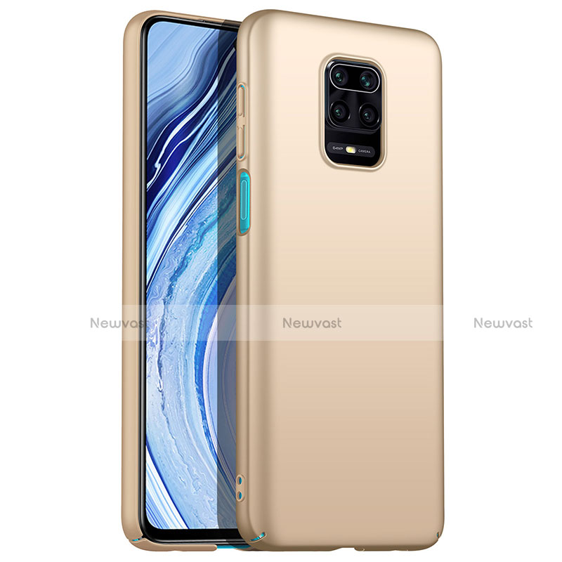 Hard Rigid Plastic Matte Finish Case Back Cover P01 for Xiaomi Redmi Note 9 Pro Max Gold