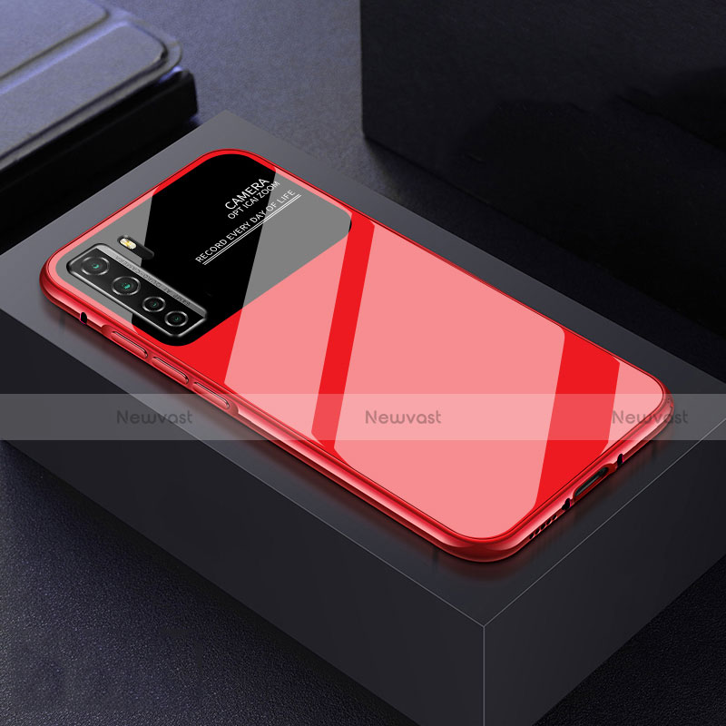 Hard Rigid Plastic Matte Finish Case Back Cover P02 for Huawei Nova 7 SE 5G Red