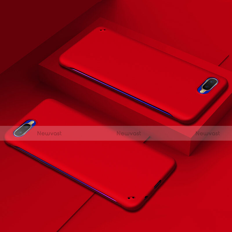 Hard Rigid Plastic Matte Finish Case Back Cover P02 for Oppo K1 Red