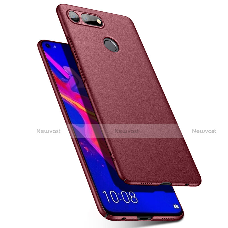 Hard Rigid Plastic Matte Finish Case Back Cover P03 for Huawei Honor View 20 Red Wine