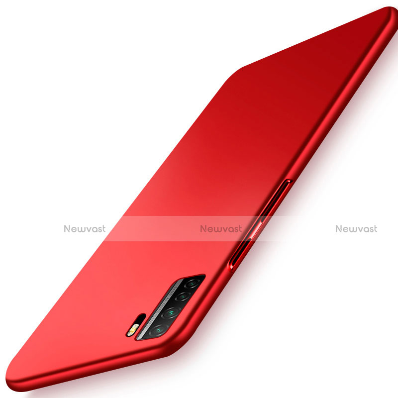 Hard Rigid Plastic Matte Finish Case Back Cover P03 for Huawei P40 Lite 5G Red