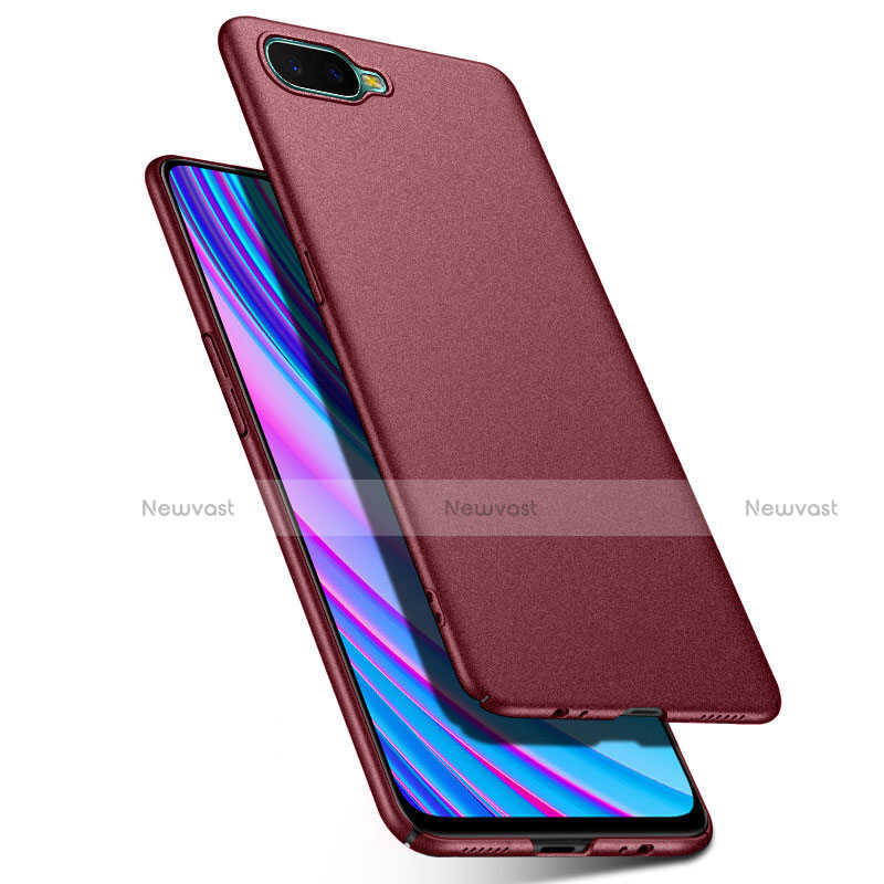 Hard Rigid Plastic Matte Finish Case Back Cover P03 for Oppo K1 Red