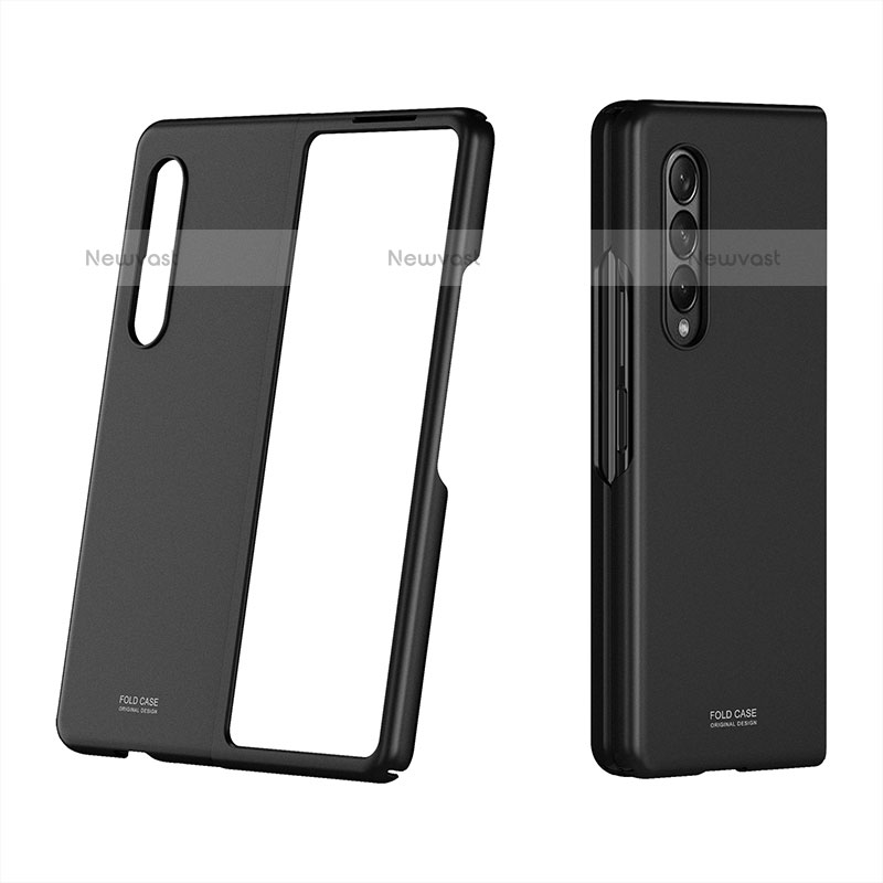 Hard Rigid Plastic Matte Finish Case Back Cover P03 for Samsung Galaxy Z Fold3 5G Black