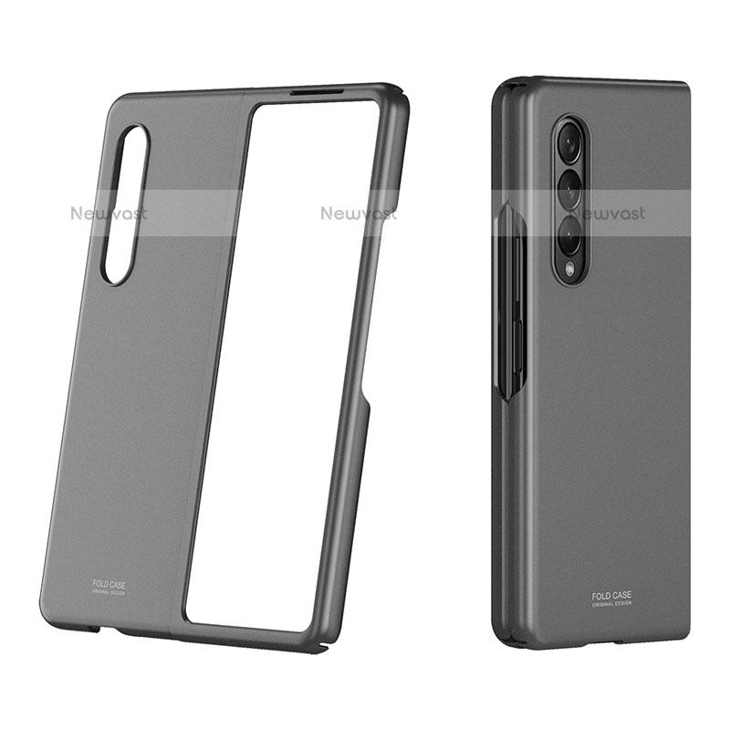 Hard Rigid Plastic Matte Finish Case Back Cover P03 for Samsung Galaxy Z Fold3 5G Gray