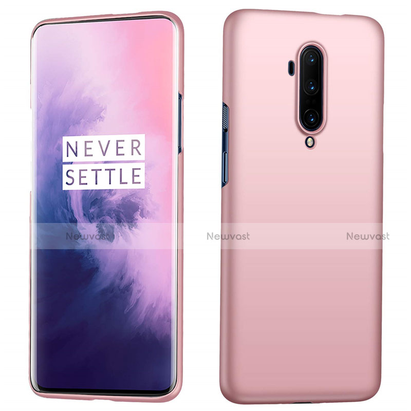 Hard Rigid Plastic Matte Finish Case Back Cover P04 for OnePlus 7T Pro Rose Gold