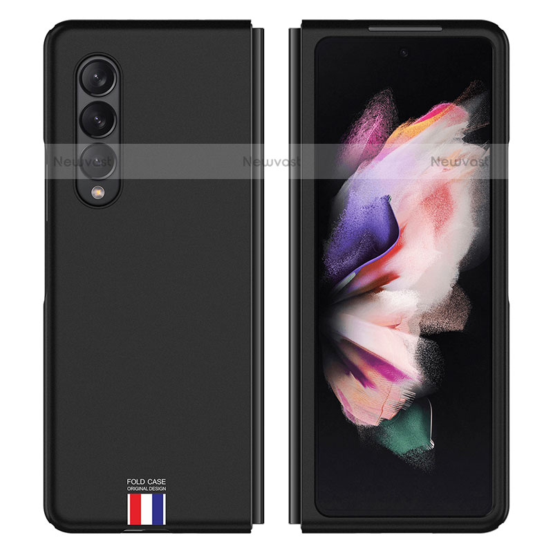 Hard Rigid Plastic Matte Finish Case Back Cover P04 for Samsung Galaxy Z Fold3 5G Black