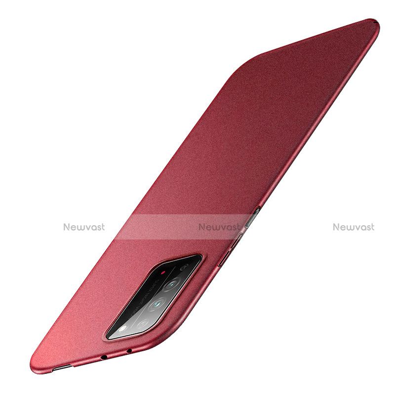 Hard Rigid Plastic Matte Finish Case Back Cover P05 for Huawei Honor X10 5G Red Wine