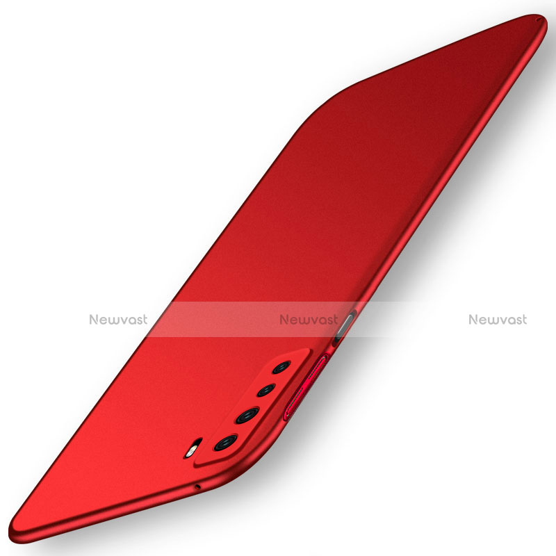 Hard Rigid Plastic Matte Finish Case Back Cover P06 for Huawei P40 Lite 5G Red