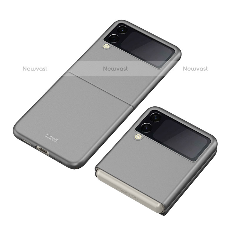 Hard Rigid Plastic Matte Finish Case Back Cover P06 for Samsung Galaxy Z Flip3 5G Gray