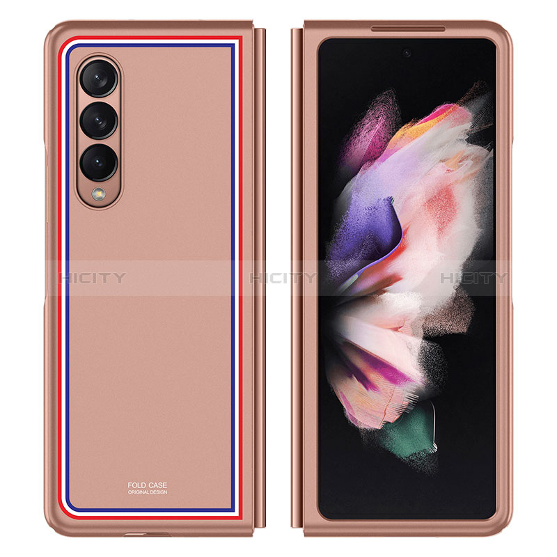 Hard Rigid Plastic Matte Finish Case Back Cover P06 for Samsung Galaxy Z Fold4 5G Rose Gold