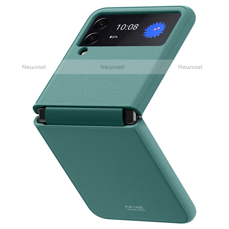 Hard Rigid Plastic Matte Finish Case Back Cover P07 for Samsung Galaxy Z Flip3 5G Green