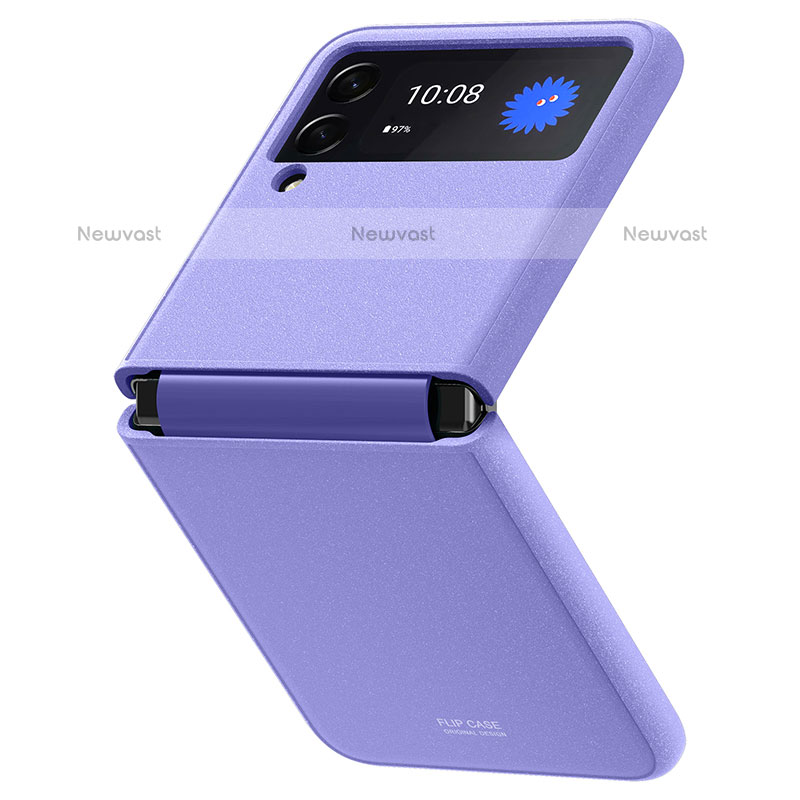 Hard Rigid Plastic Matte Finish Case Back Cover P07 for Samsung Galaxy Z Flip3 5G Purple